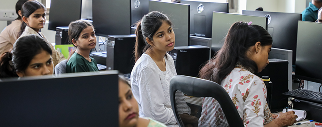 Students in a computer lab
