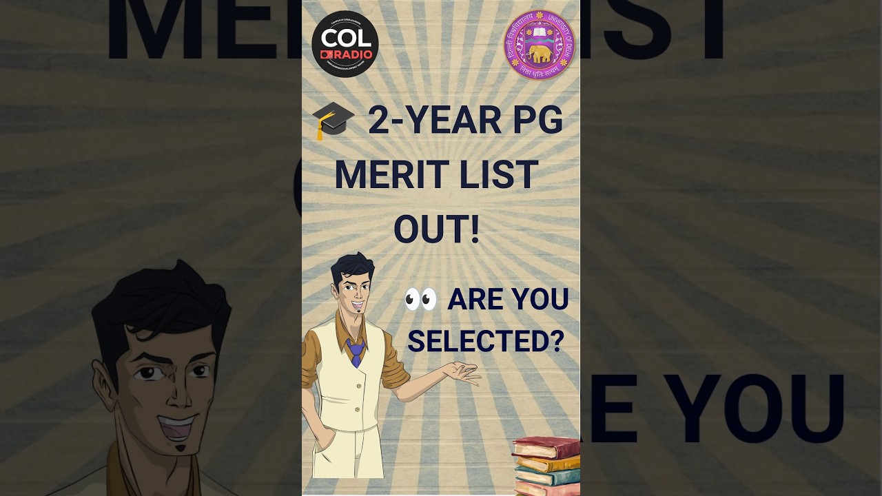 📢 DU SOL 2-Year PG Merit List Is OUT! Are You Selected?