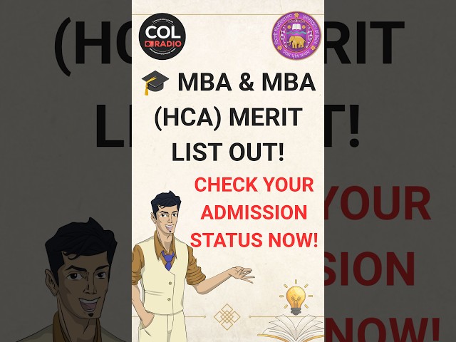 ✅ Waiting for SOL MBA Admission? Merit List for MBA & MBA (HCA) Released!