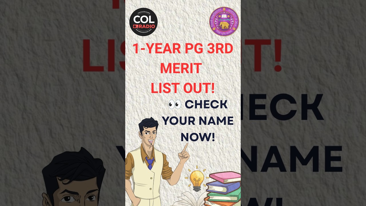 SOL 1-Year PG 3rd Merit List Released! Check Your Name Now